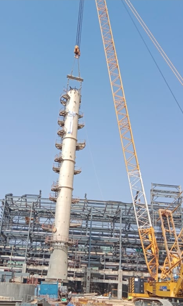 Column Erection Work Utkarsh Associates | Engineering & Steel Consultancy